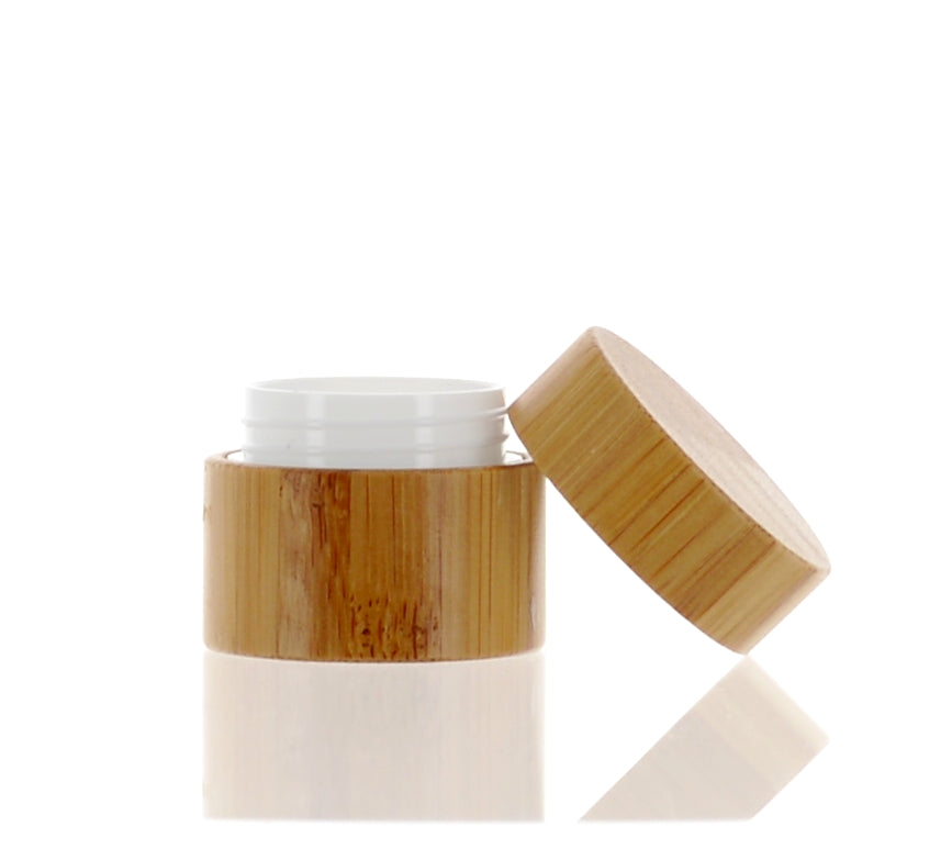 J03_BM  CLEAR JAR WITH BAMBOO CAP - In-Stock - APC Packaging