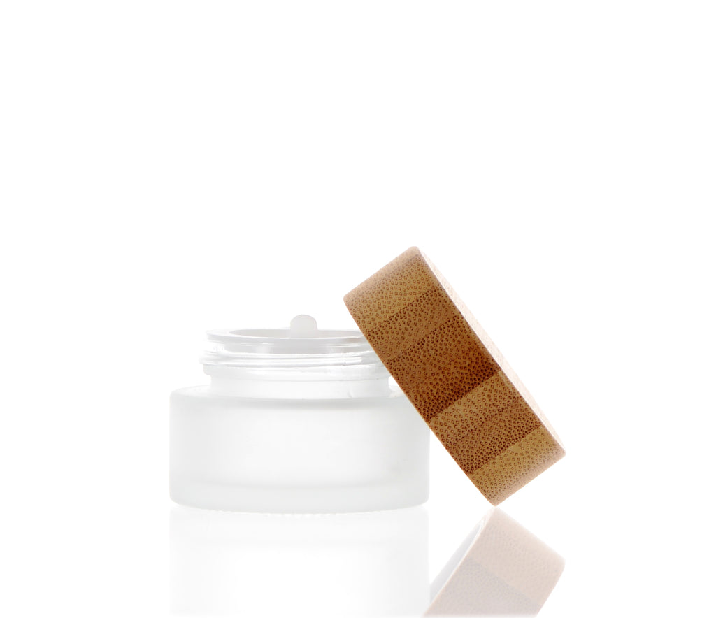 J03_BM  CLEAR JAR WITH BAMBOO CAP - In-Stock - APC Packaging