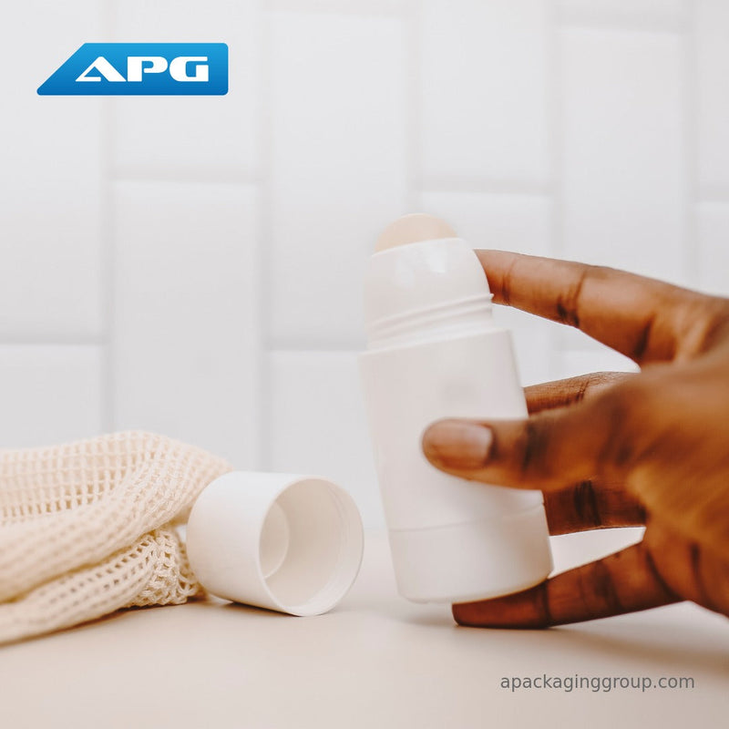 How does airless packaging work for deodorant bottles?