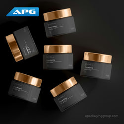 What are the benefits of using metallic foil on cosmetic bottles