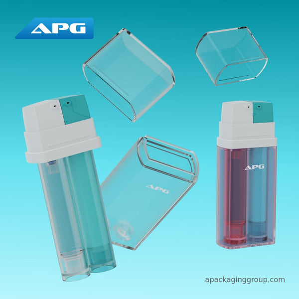 What are the benefits of using dual chamber bottles in skincare packaging?