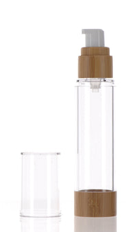 Enhance Your Skincare Routine with Eco-Friendly Bamboo Elegance Airless Treatment Pump Bottles