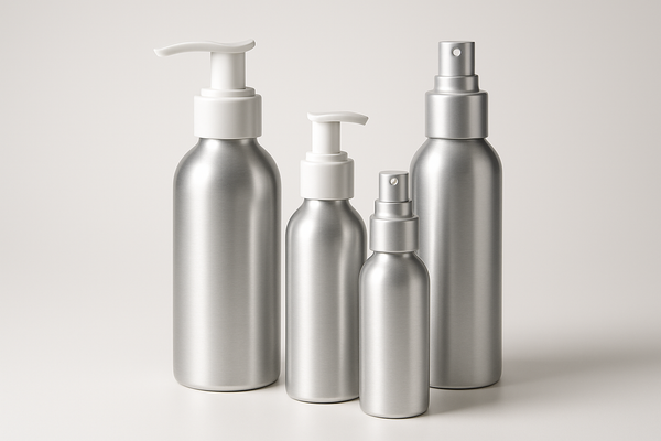Why are aluminum cosmetic bottles popular in the beauty industry?