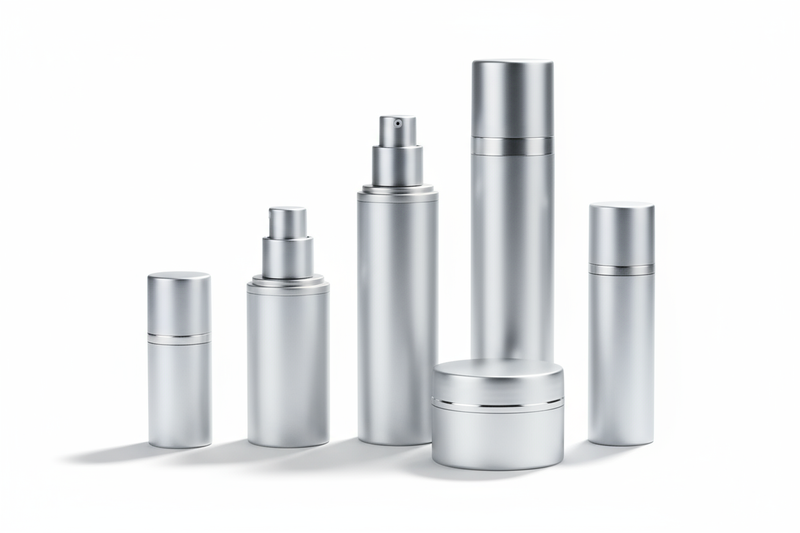 What types of cosmetics can be stored in aluminum bottles?