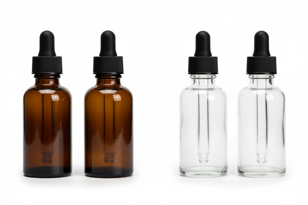 Are amber dropper bottles better than clear ones?