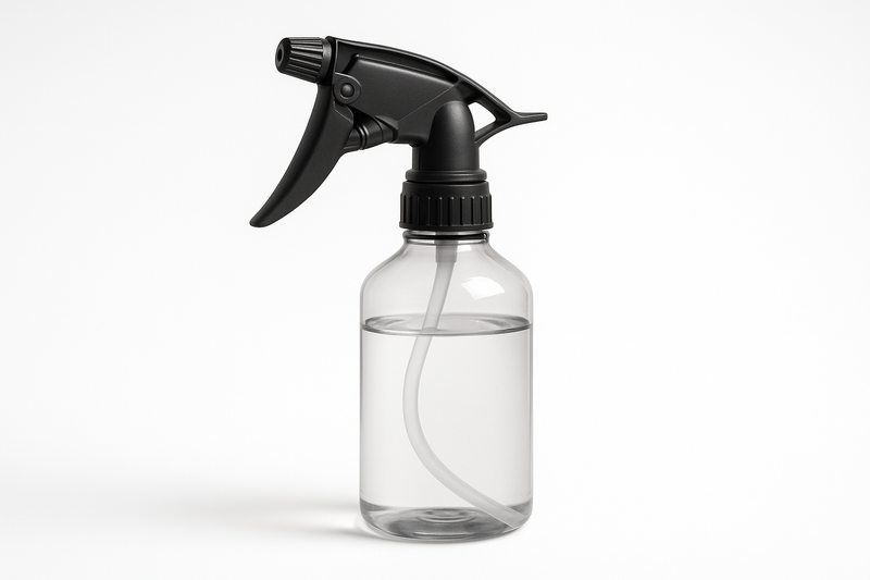How does a continuous trigger spray bottle work?