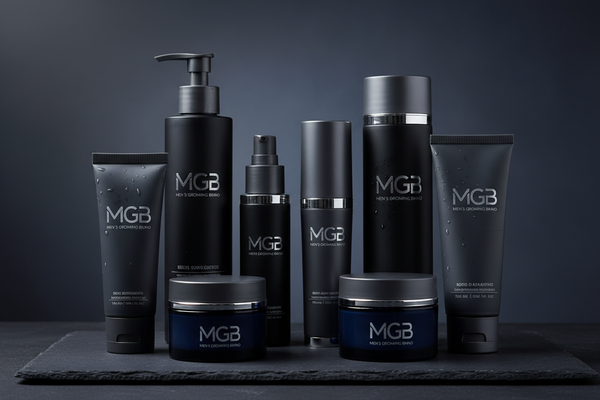 What are the key design insights for cosmetic packaging in the modern male grooming market?