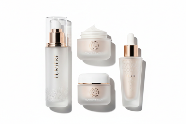 What design considerations are important for debossing on cosmetic bottles?