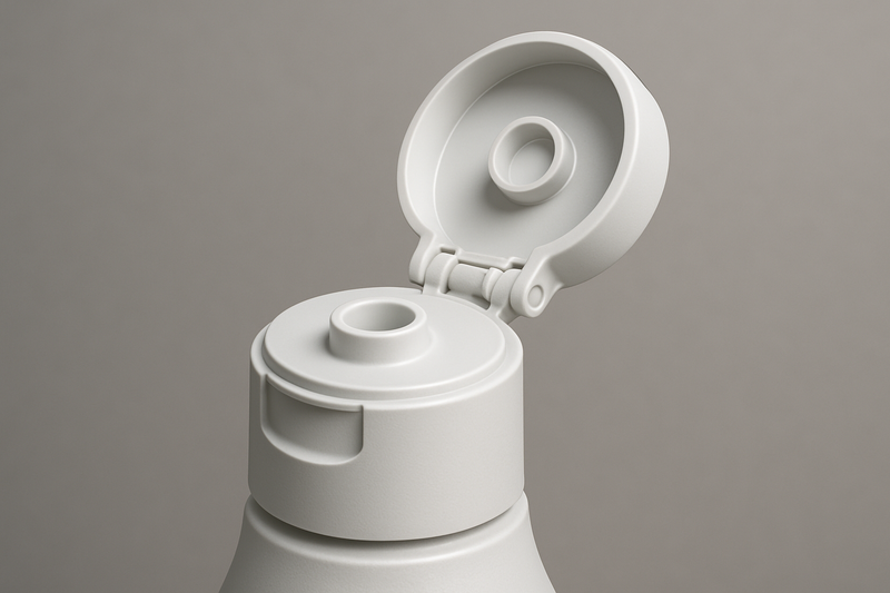 How does a flip top bottle cap work?