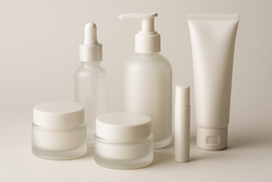 What are the benefits of using frosted glass for cosmetic packaging?