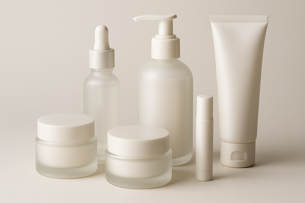 What are the benefits of using frosted glass for cosmetic packaging?