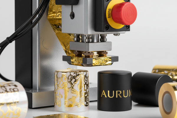 What is the best method for applying hot foil stamping to cosmetic caps?