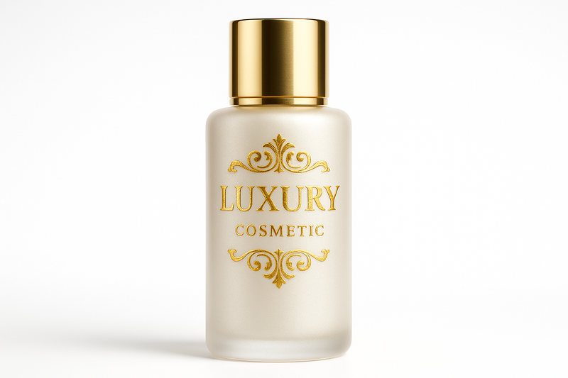 How does hot stamping work on cosmetic bottles?