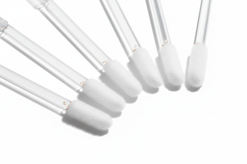 What are the innovative designs for lip gloss applicators available?