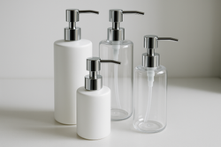 What types of personal care products are compatible with lotion pump dispensers?