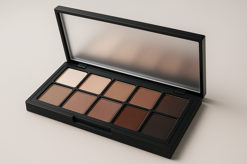 What features should a high-quality makeup palette container have?