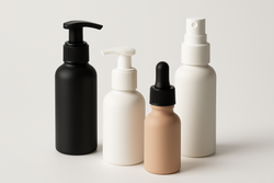 Do matte finish cosmetic bottles show fingerprints or smudges?