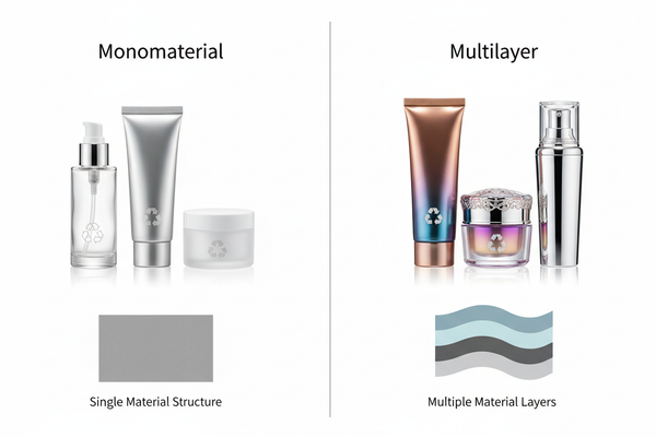 Monomaterial vs. multilayer: which is the most eco-friendly cosmetic packaging choice?