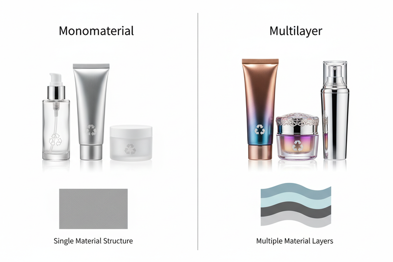 Monomaterial vs. multilayer: which is the most eco-friendly cosmetic packaging choice?