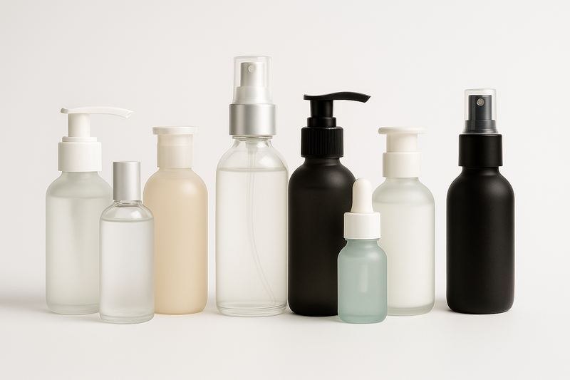 What types of bottles are used in salons and spas?