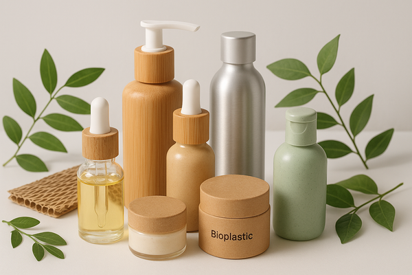 What innovations are emerging in sustainable cosmetic bottle materials?