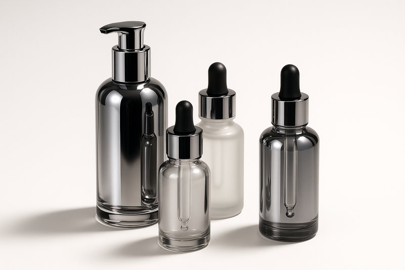 What are the benefits of using UV-coated cosmetic bottles?