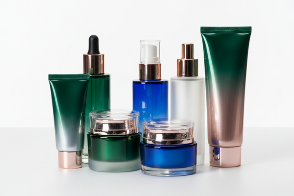 What is the role of UV coatings on cosmetic containers in protecting labels and prints from fading?