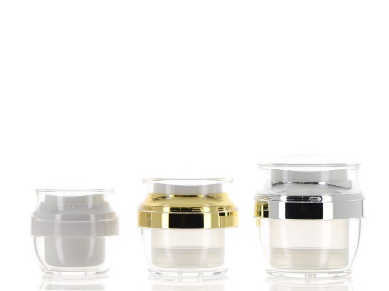 ABS/PP, Round Double Wall Airless Pump Jar, A Breath of Fresh Beauty