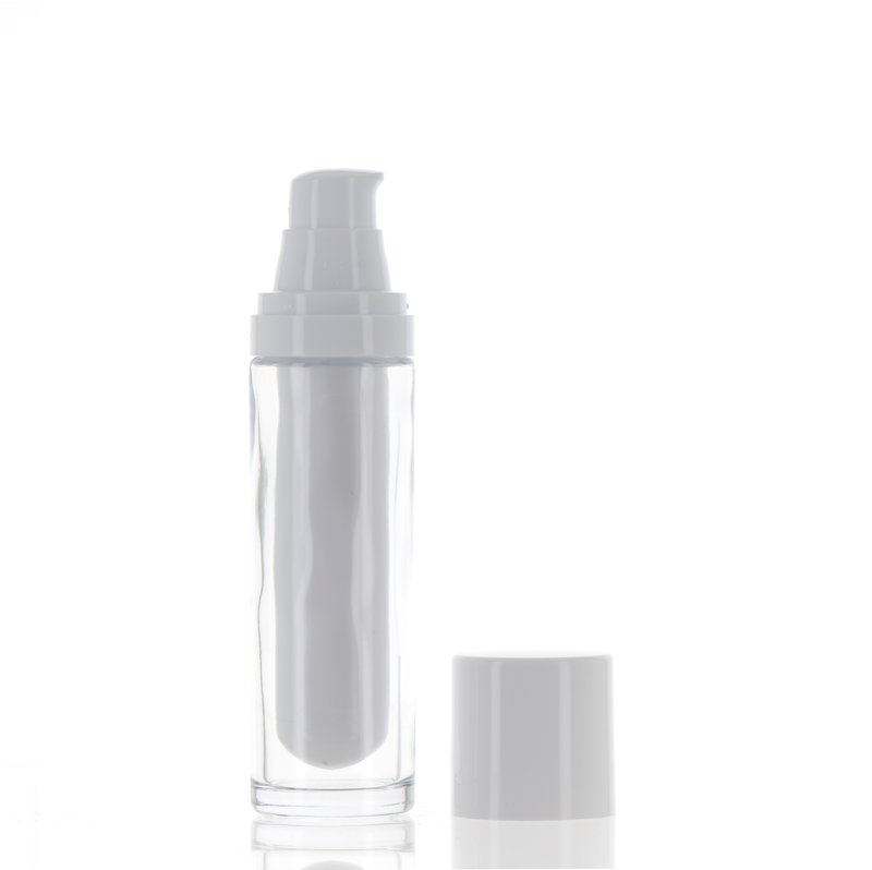 GLASS/PP, Gleam Guard Treatment Pump Refillable Airless Bottle