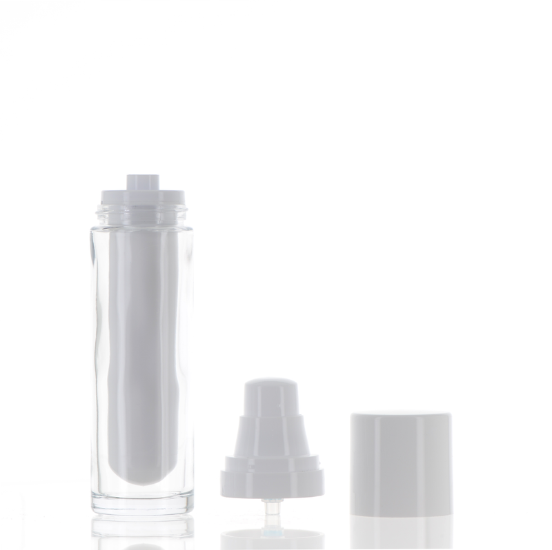 GLASS/PP, Gleam Guard Treatment Pump Refillable Airless Bottle