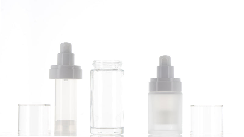 Round Refillable Airless Treatment Pump Bottle