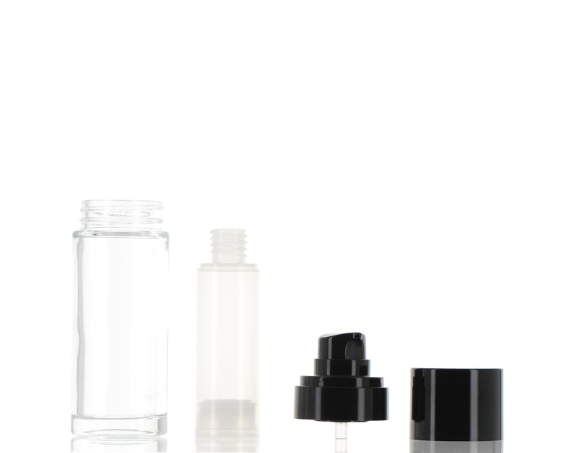 PP/Glass, Airless Treatment Pump Refillable Bottle