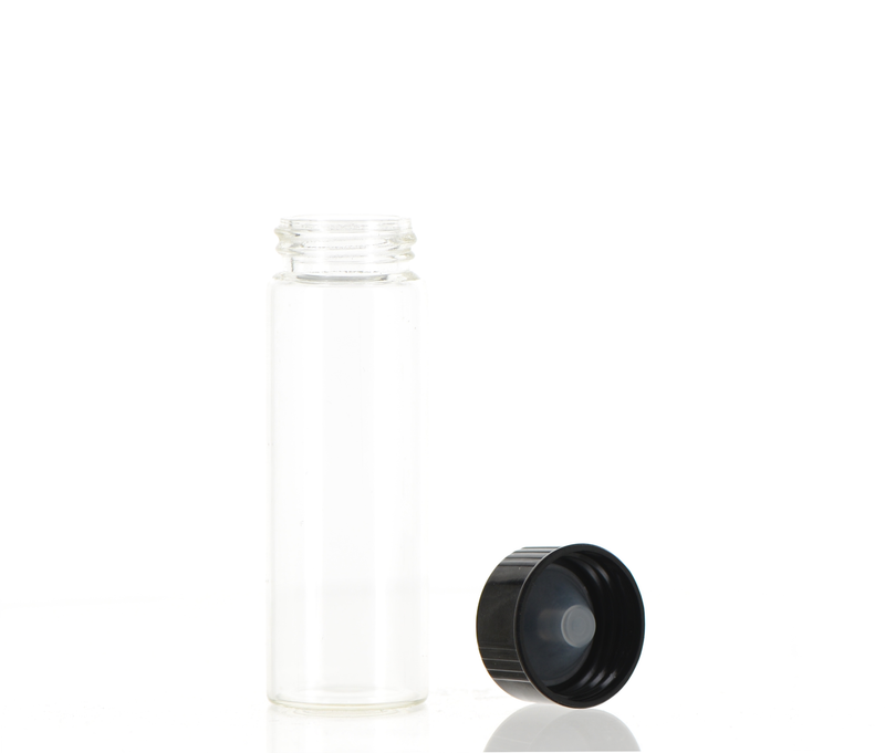 PE/Glass, Round Bottle with Screw Cap