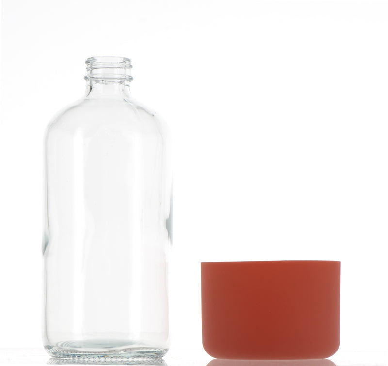 Boston Round Bottle with Silicone Sleeve