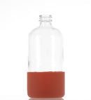 Boston Round Glass Bottle with Silicone Sleeve