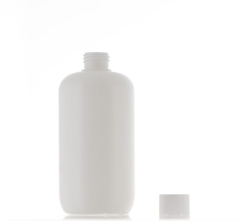 HDPE, Boston Round Bottle with Screw Cap