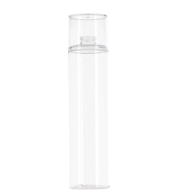PET, Cylinder Bottle with Over Cap, 8oz