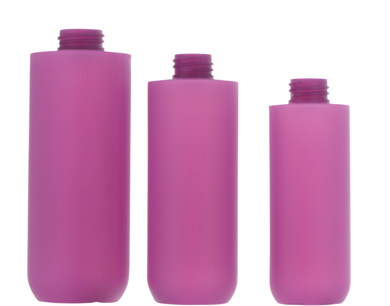 HDPE, Soft Touch Cylinder Bottle with Tapered Bottom