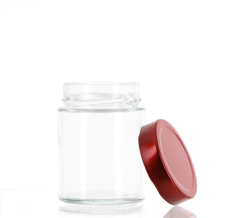 Glass, Round Jar with Screw Cap