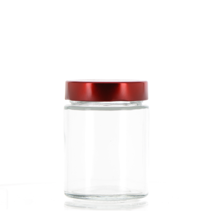 Glass, Round Jar with Screw Cap