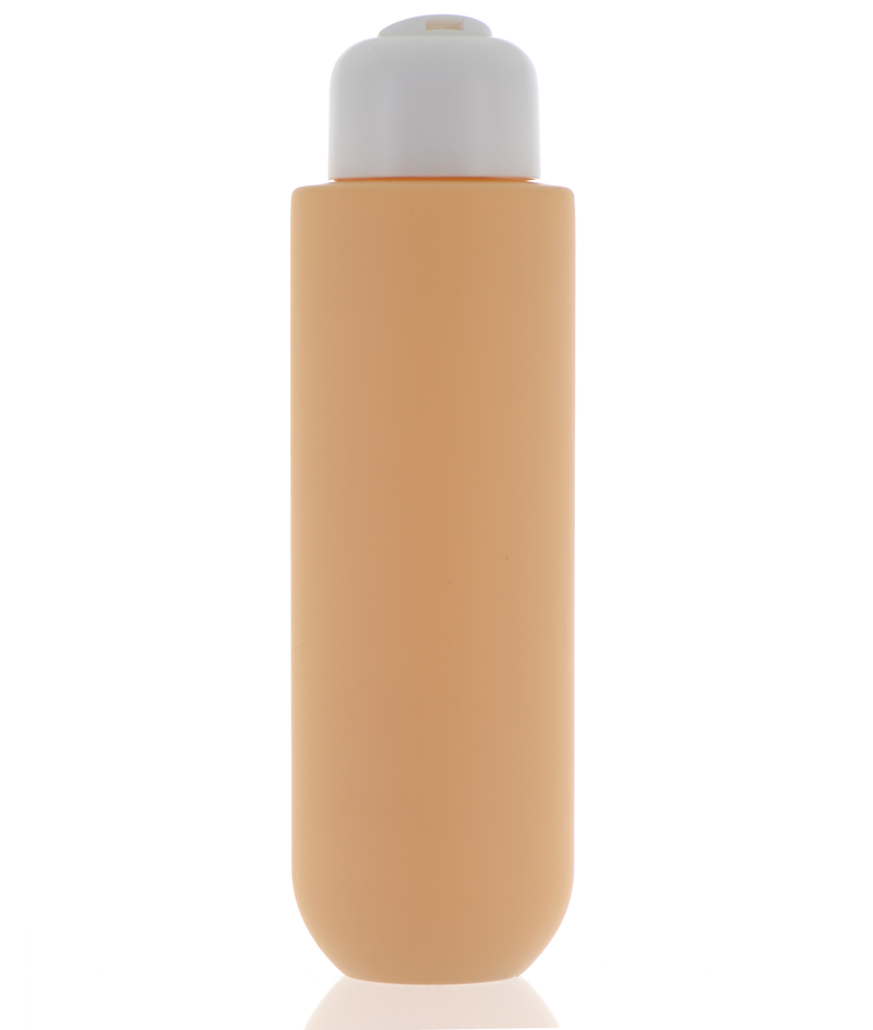 PE/15% PCR, Tapered Cylinder Bottle with Disc Top Cap