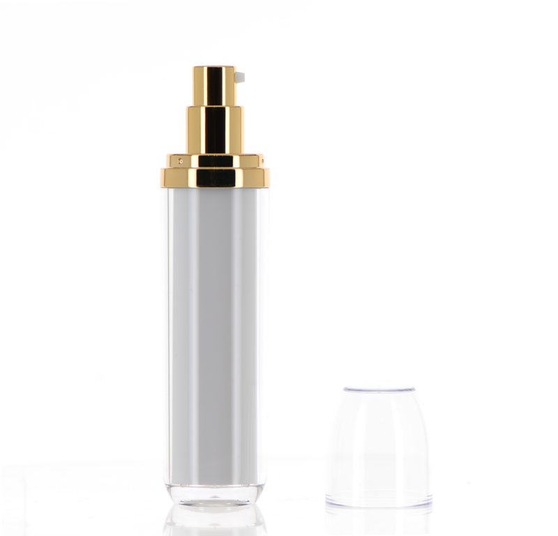 AS/METAL/PP/ABS, Double Delight: Double Wall Treatment Pump Bottle
