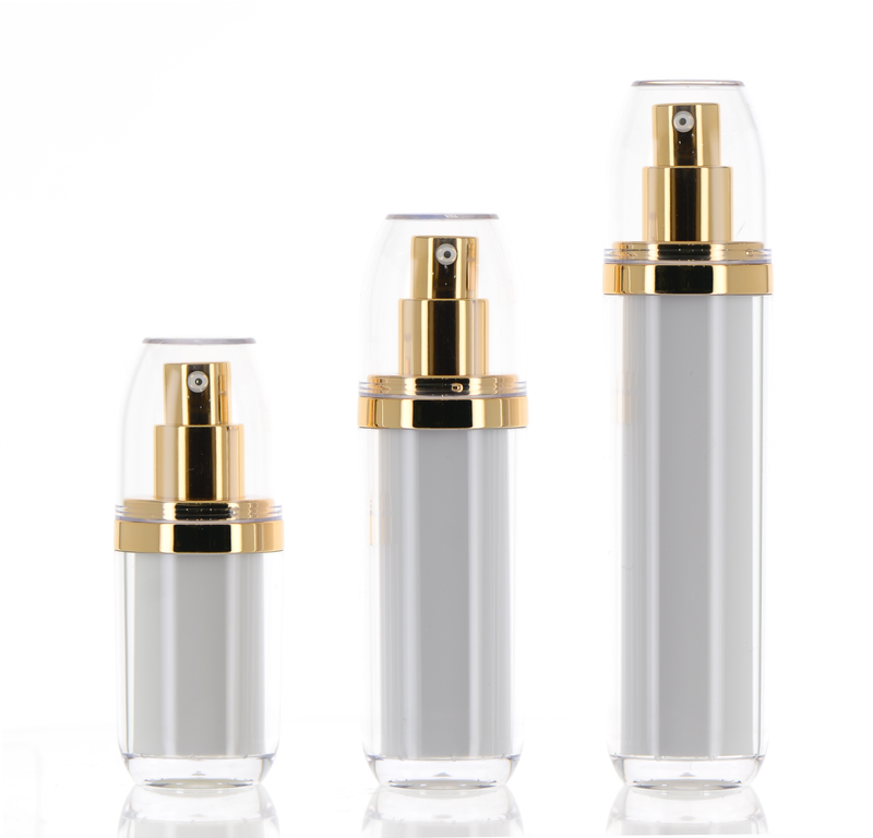AS/METAL/PP/ABS, Double Delight: Double Wall Treatment Pump Bottle