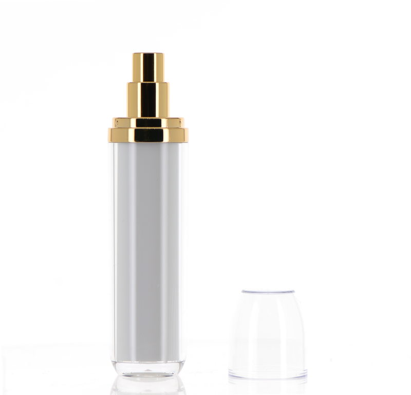 AS/METAL/PP/ABS, Double Delight: Double Wall Treatment Pump Bottle