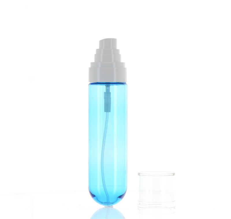 PET/PP/MS, Bottle with 360 degree inverted Fine mist Sprayer and Over cap