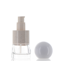 Glass, Treatment Pump Bottle with Ball Shape Over Cap