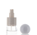 Glass, Treatment Pump Bottle with Ball Shape Over Cap