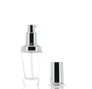 Glass, Treatment Pump Bottle with Over Cap