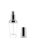 Glass, Treatment Pump Bottle with Over Cap