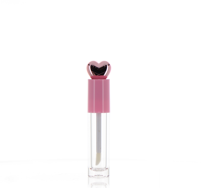 ABS/AS, Lip Gloss Component with Heart Shape Cap Applicator